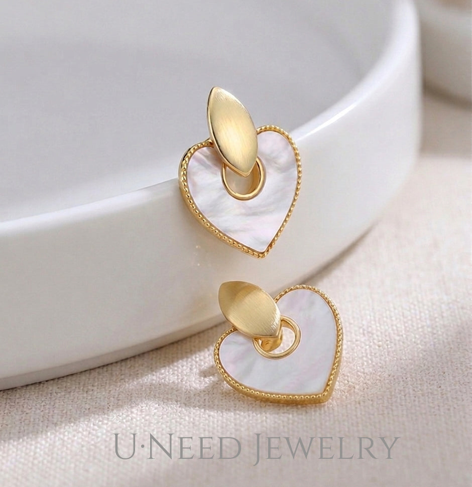 Chéri · Romantic Mother-of-Pearl Heart Drops