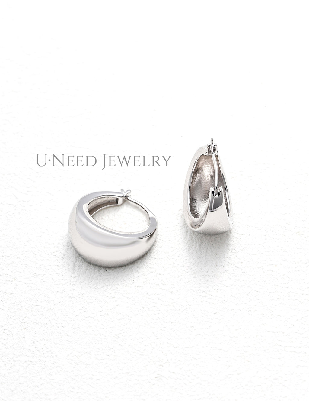 Sleek · Minimalist Fluid Hinged Hoops