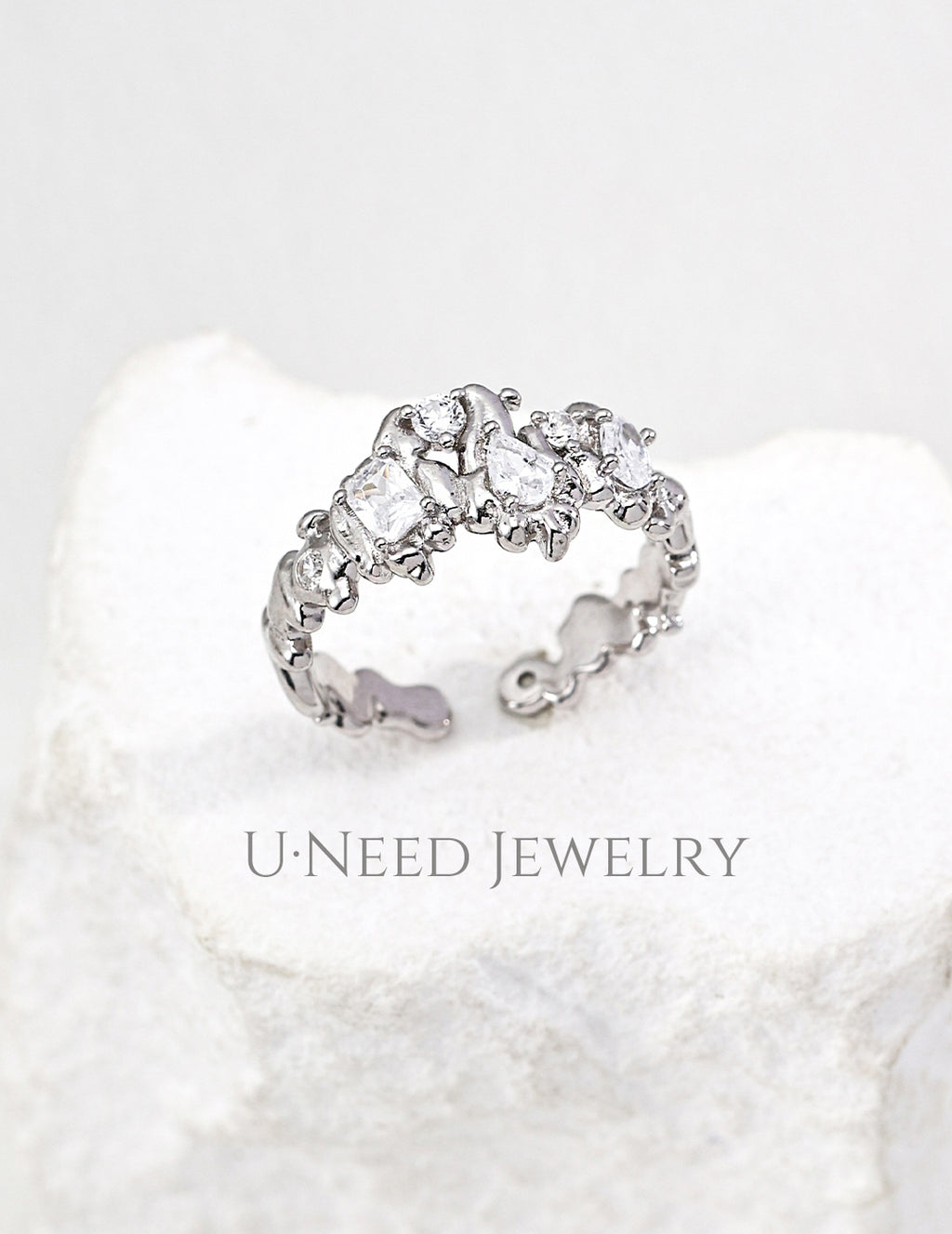 Magma · Liquid Lava Geometric Zircon Ring
